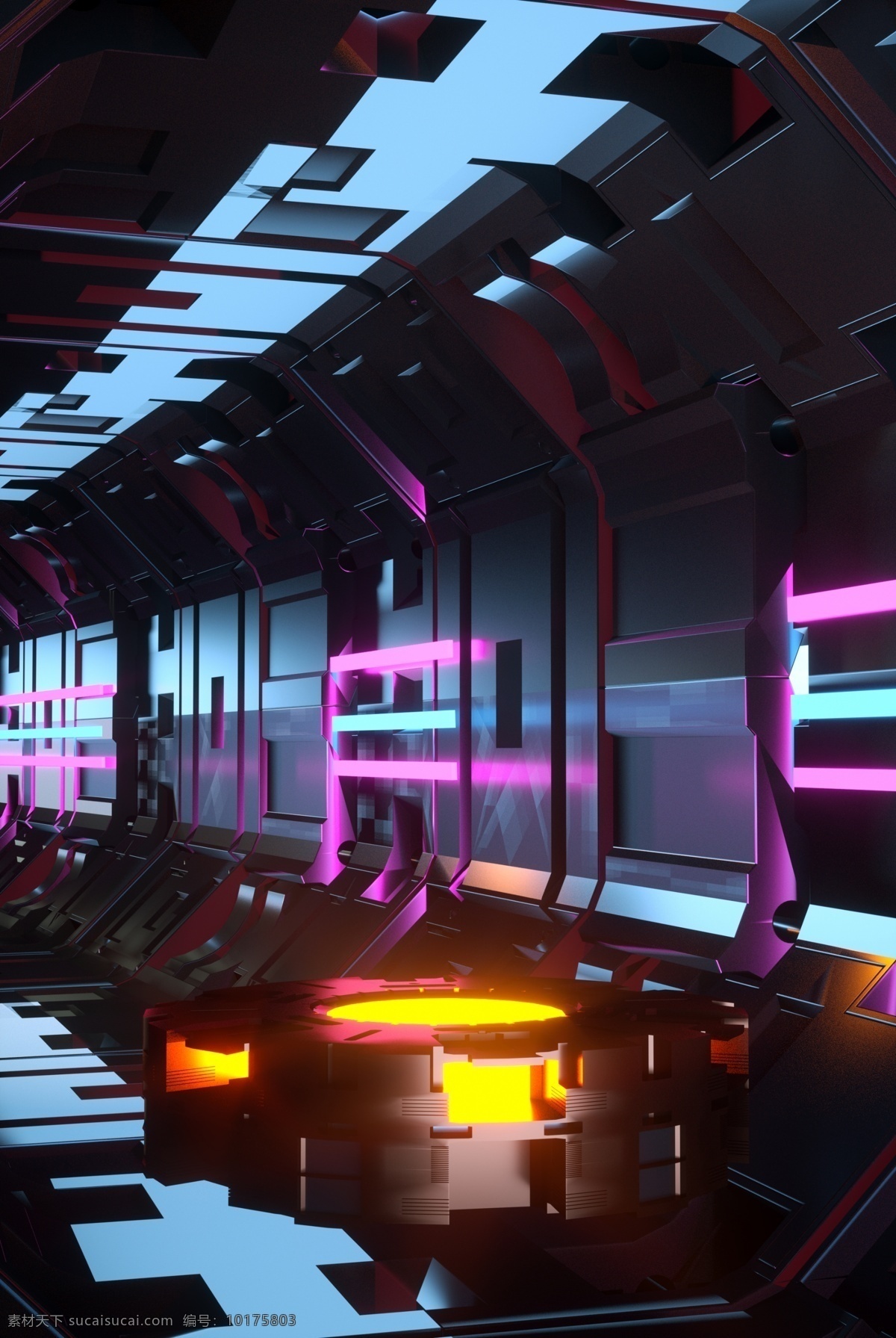 黑 蓝色 科技 机舱 背景 科幻背景 科幻机舱 黑色 红色发光 发亮