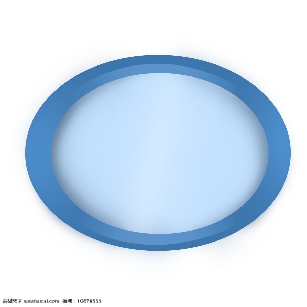 蓝色 椭圆形 凹槽 立体 标题 框 标题框 蓝色标题框 圆形 环形 可爱 简约 清新 标签 文字框
