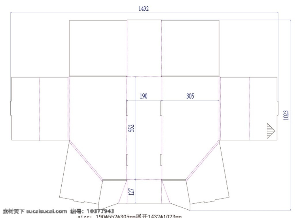 展示盒 pdq 刀模图 展开图 地盖 瓦楞纸盒 包装设计 pdf