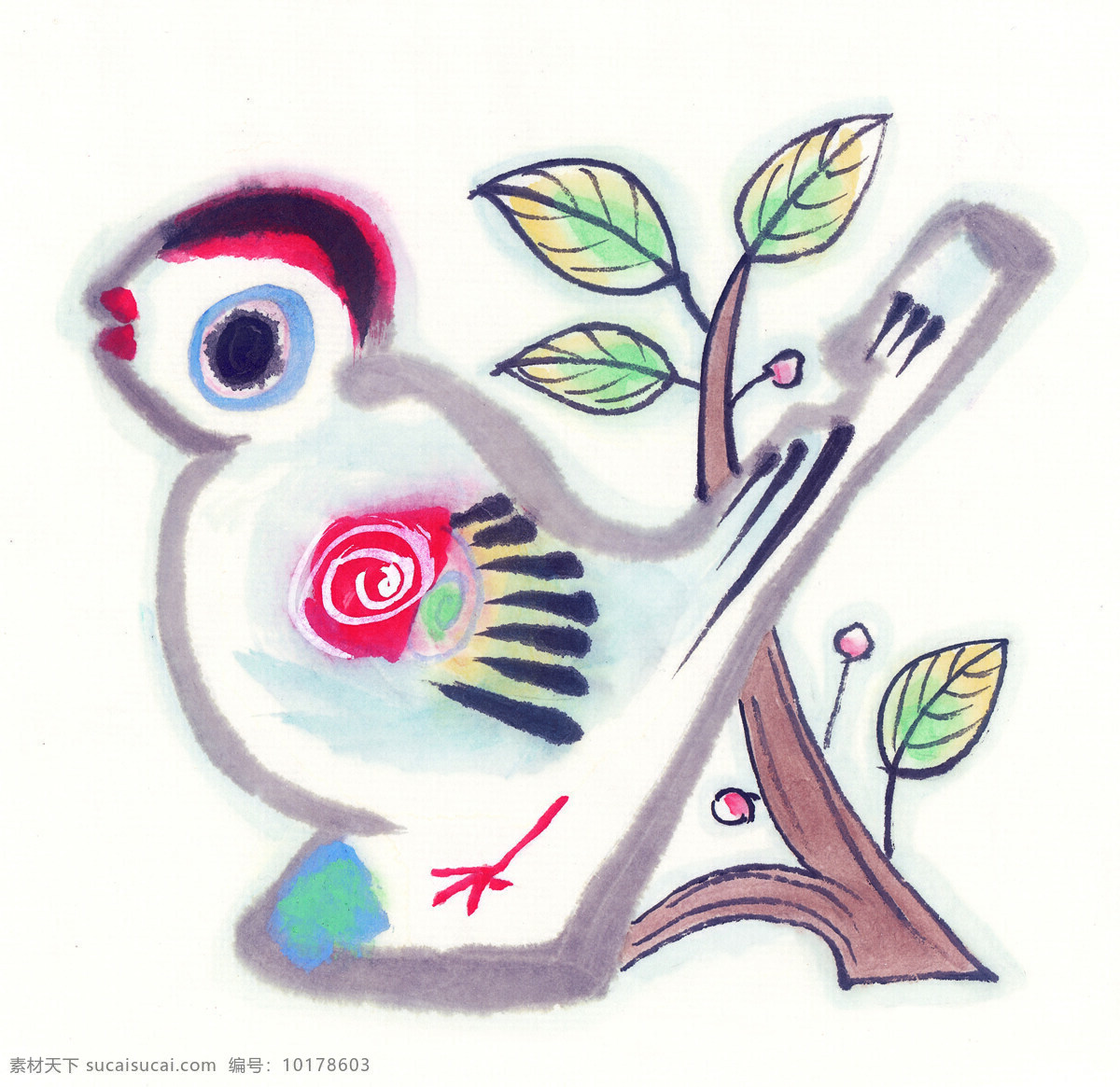 水墨鸟类 水彩画 水彩 画 水墨画 图案 文化 艺术 古代 传统 水墨花鸟 花鸟绘画 书画文字 文化艺术 白色