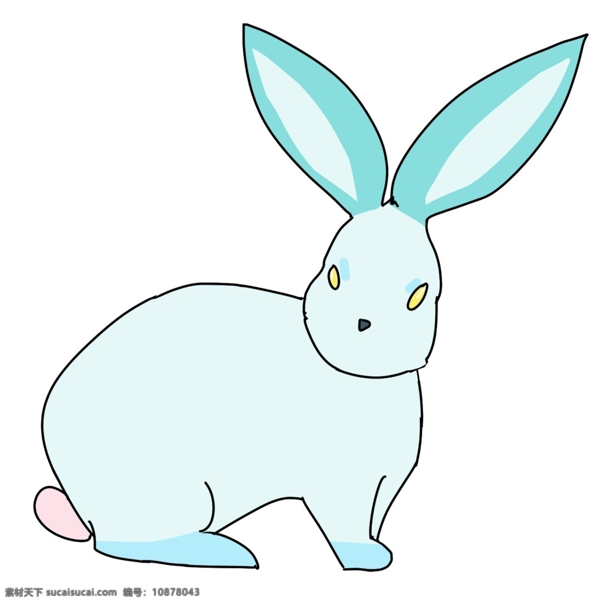 蓝色 复活节 兔子 插图 蓝色兔子 一只兔子 漂亮的兔子 立体兔子 精致的兔子 可爱的兔子 毛茸茸的兔子