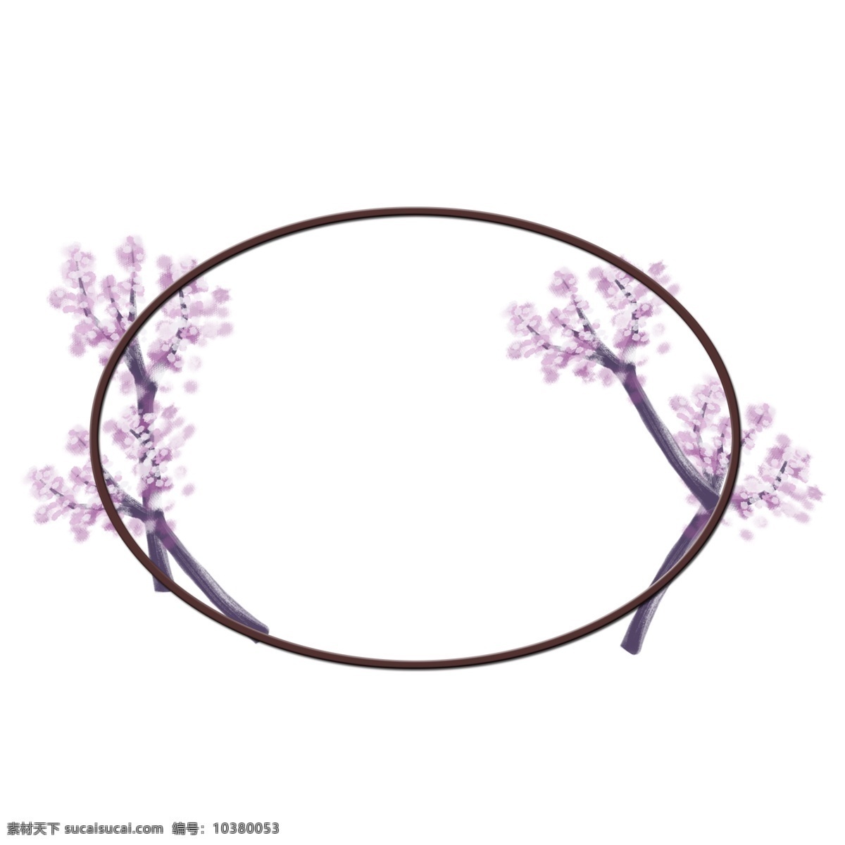 樱花 边框 手绘 彩色 卡通 免抠 透明底 无背景 原创 平面设计 装饰设计 插画 装饰 小清新 通用