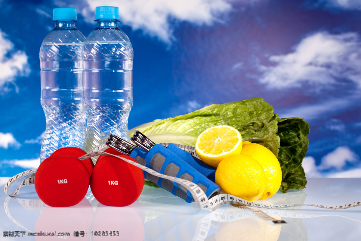 新鲜 蔬菜水果 健身器材 哑铃 瘦身 软尺 苹果 新鲜蔬菜水果 矿泉水 健康减肥 水果图片 餐饮美食