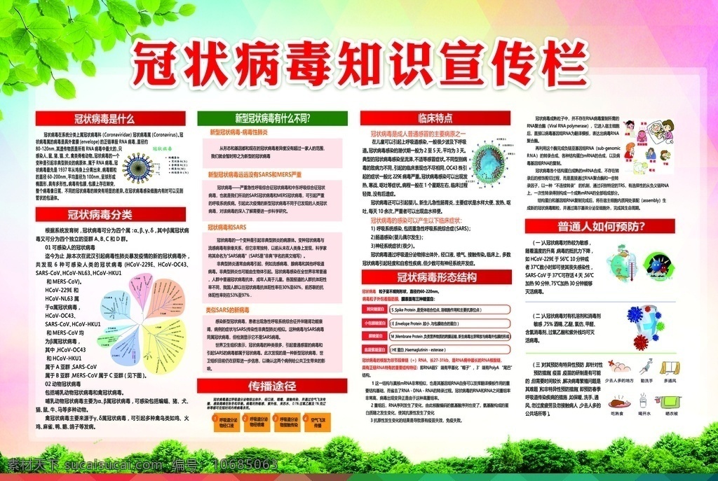 新型 冠状 病毒 宣传栏 新型冠状病毒 病毒肺炎 冠状病毒知识 新型病毒