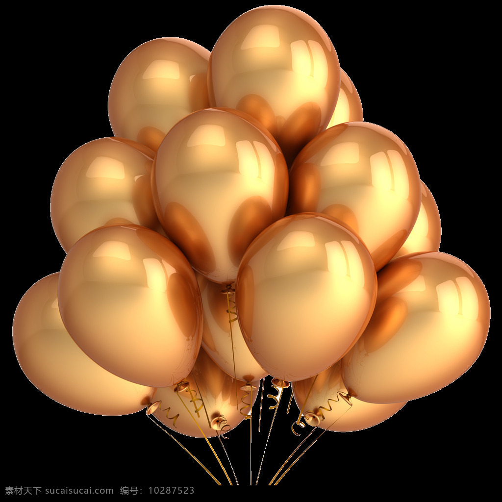 金色气球 金色 气球 质感 节日 礼物 漂浮 爱情 浪漫 女神 高端 奢华