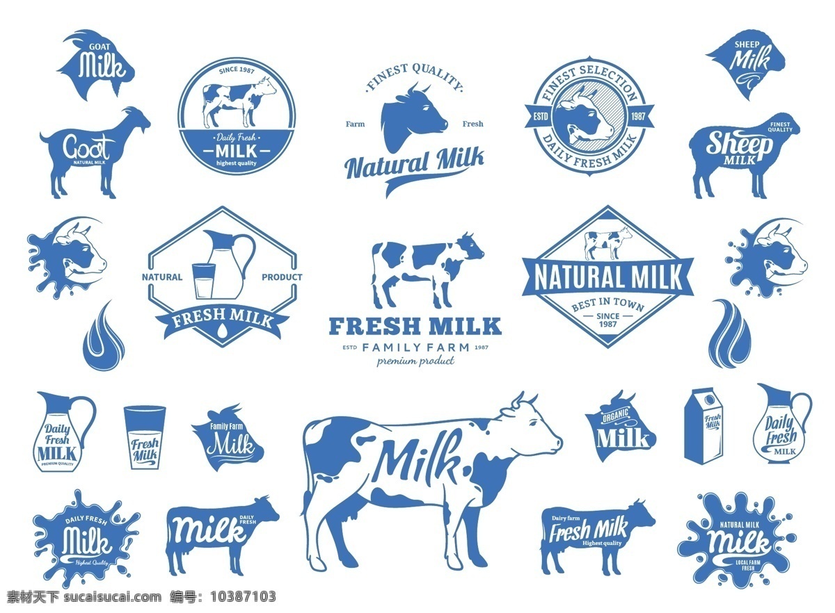 牛奶标签 牛奶标志 奶制品标志 牛奶logo 奶制品 logo 乳制品广告 牛奶 milk 杯子 牛奶包装 包装设计 创意logo