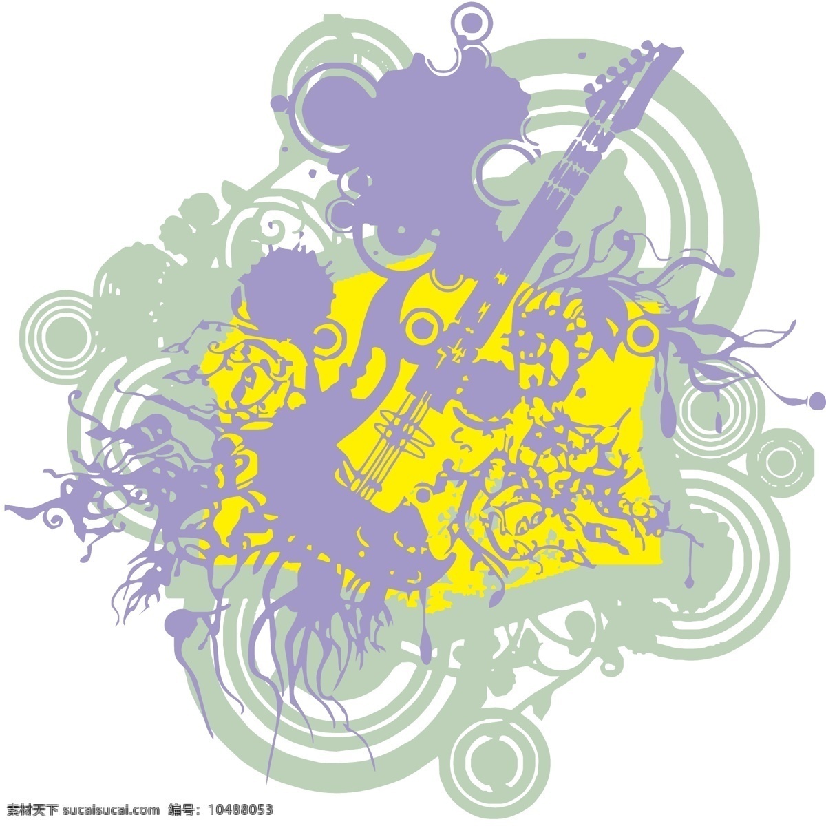 印花 矢量图 t恤图案 服装图案 吉它 音乐元素 印花矢量图 靓仔装 面料图库 服装设计 图案花型