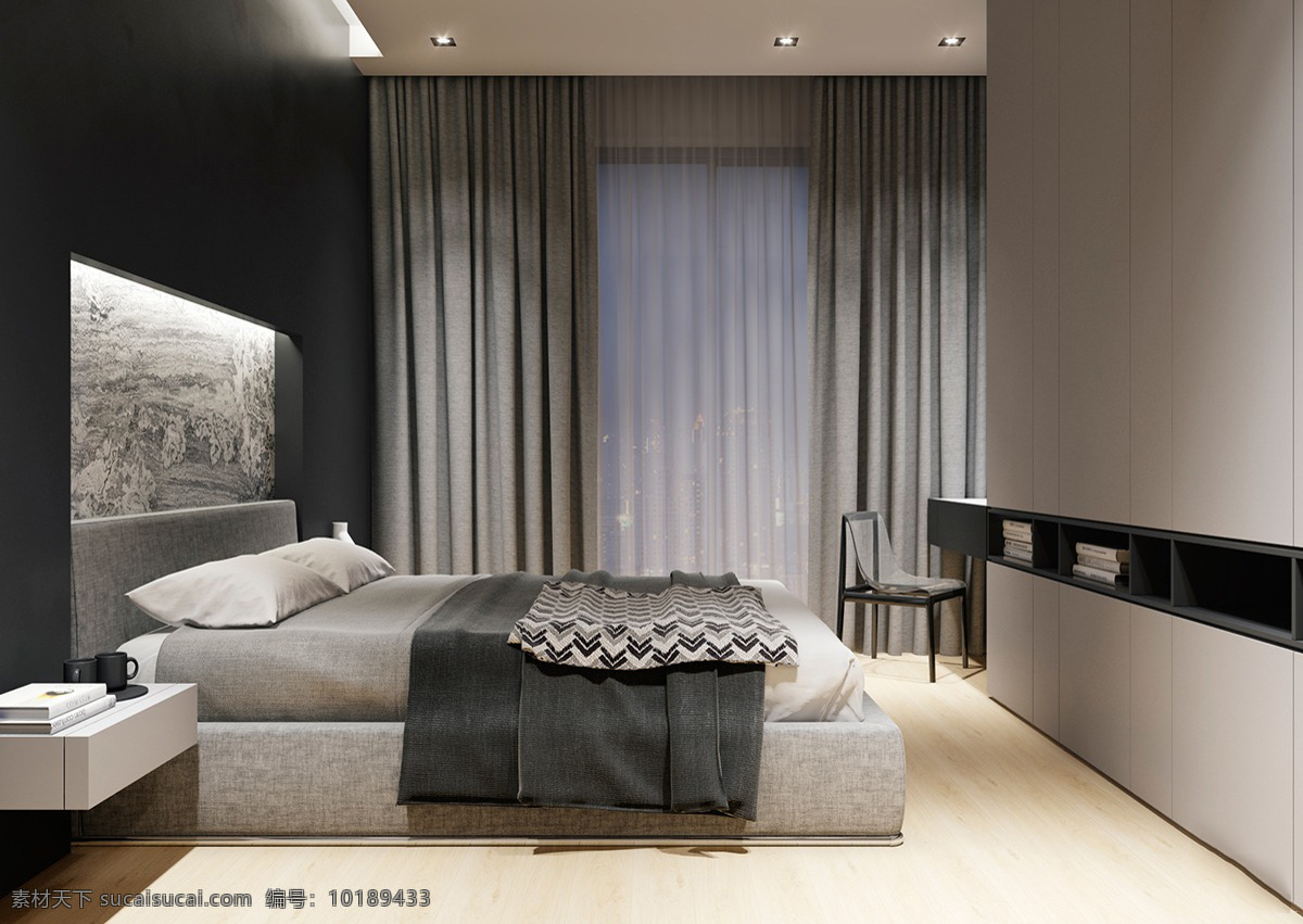 现代 简约 卧室 床 装修 效果图 软装效果图 室内设计 展示效果 房间设计家装 家具