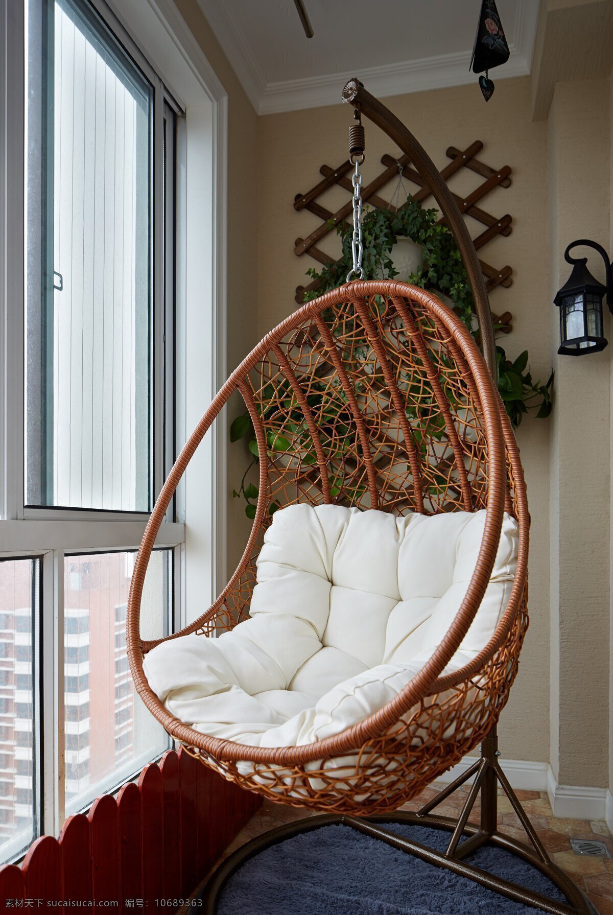 椭圆形 摇椅 装修 效果图 创意 环境设计 家居 生活 家具 客厅 时尚 室内 室内设计 家居生活 窗户 摇篮椅