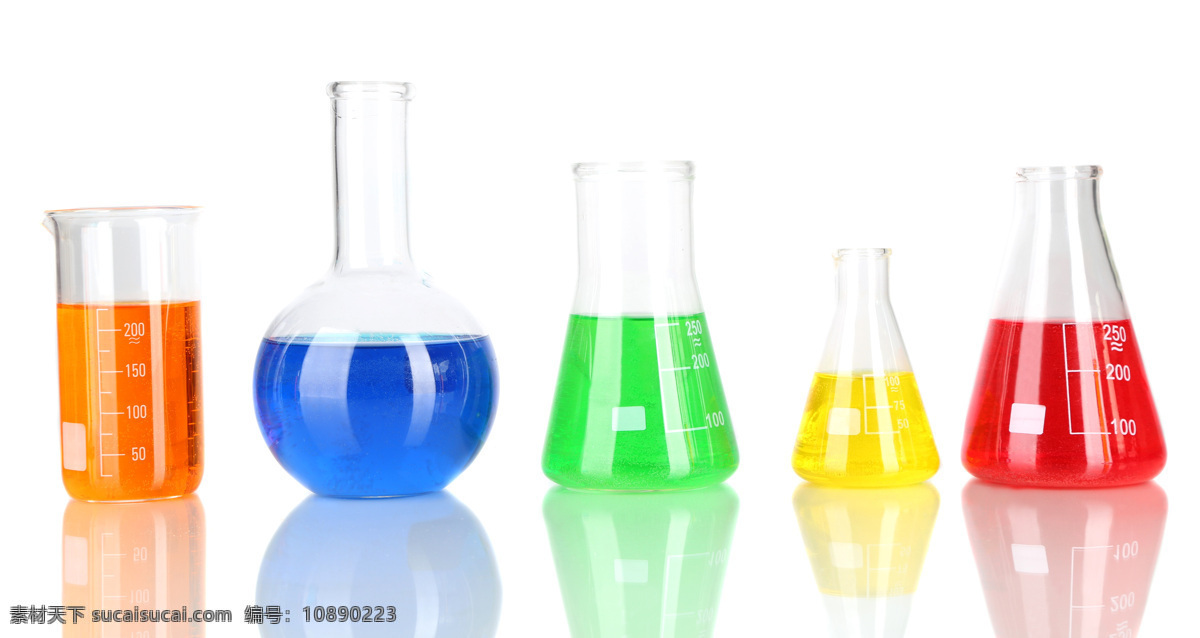 量杯 里 各种 彩色 液体 试管 试剂 试验器皿 彩色液体 化学素材 化学试验 科学研究 生物科技 科技图片 现代科技