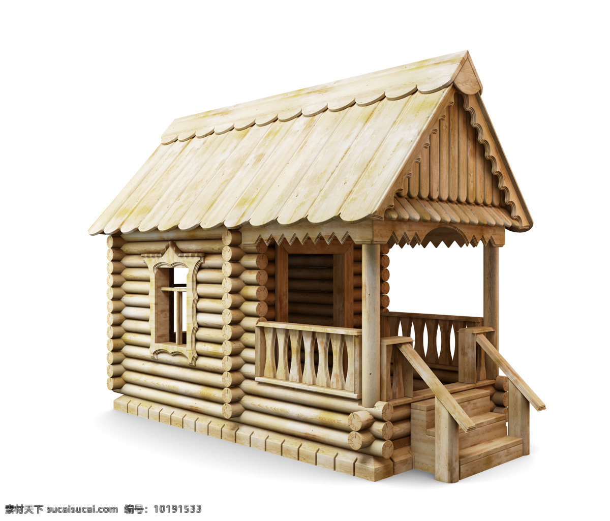 小木屋模型 木头房子 房子 房屋地产 建筑设计 环境家居 白色