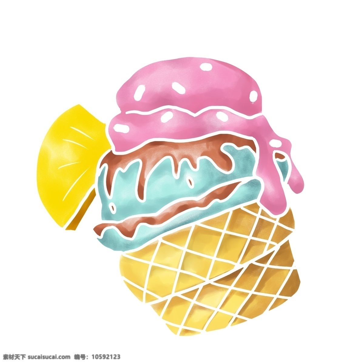 美味 小吃 冰淇淋 插画 美味的小吃 卡通插画 小吃插画 美食插画 食物插画 食品插画 冰淇淋小吃