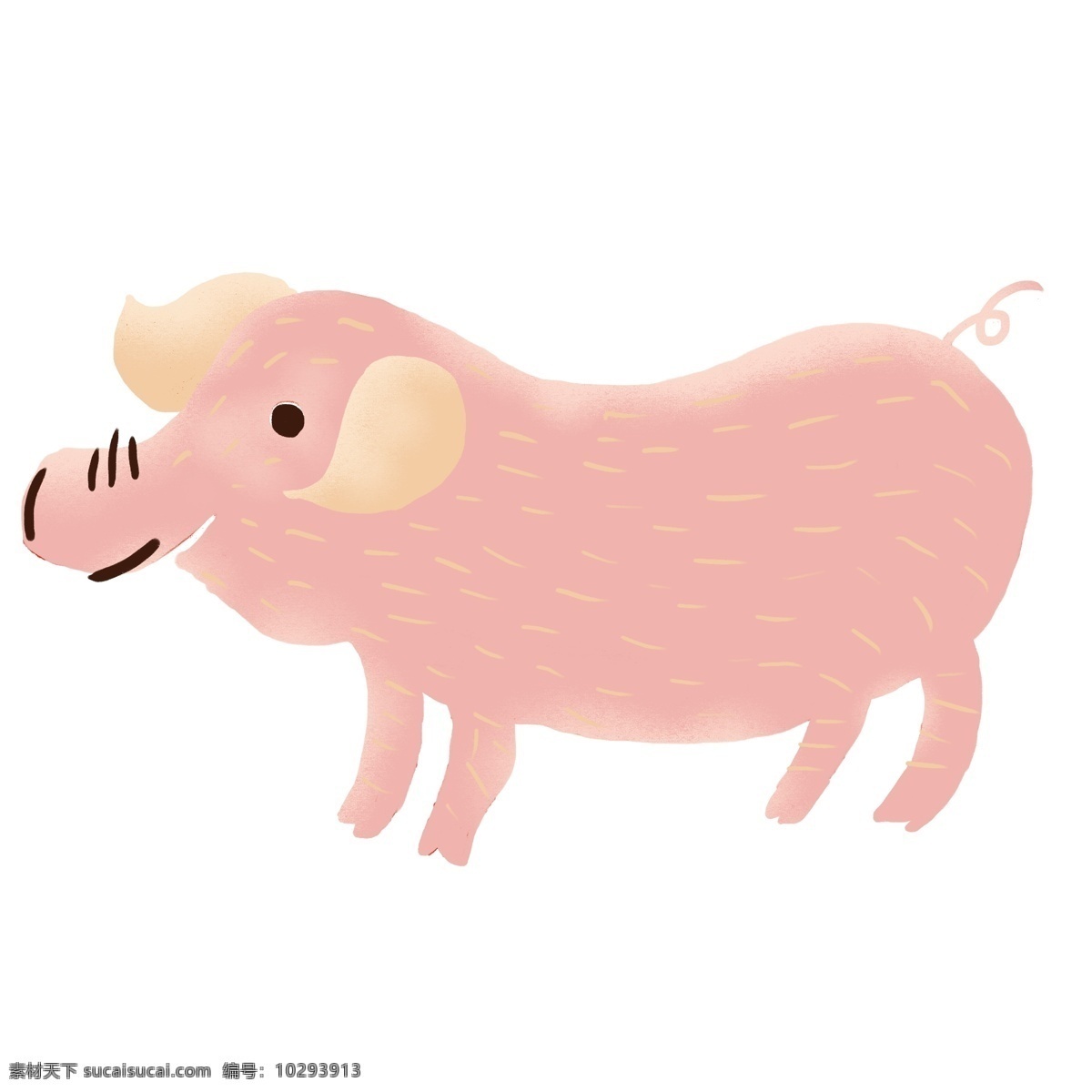 卡通 手绘 猪年 猪 元素 商用 手绘猪 动物 卡通可爱风