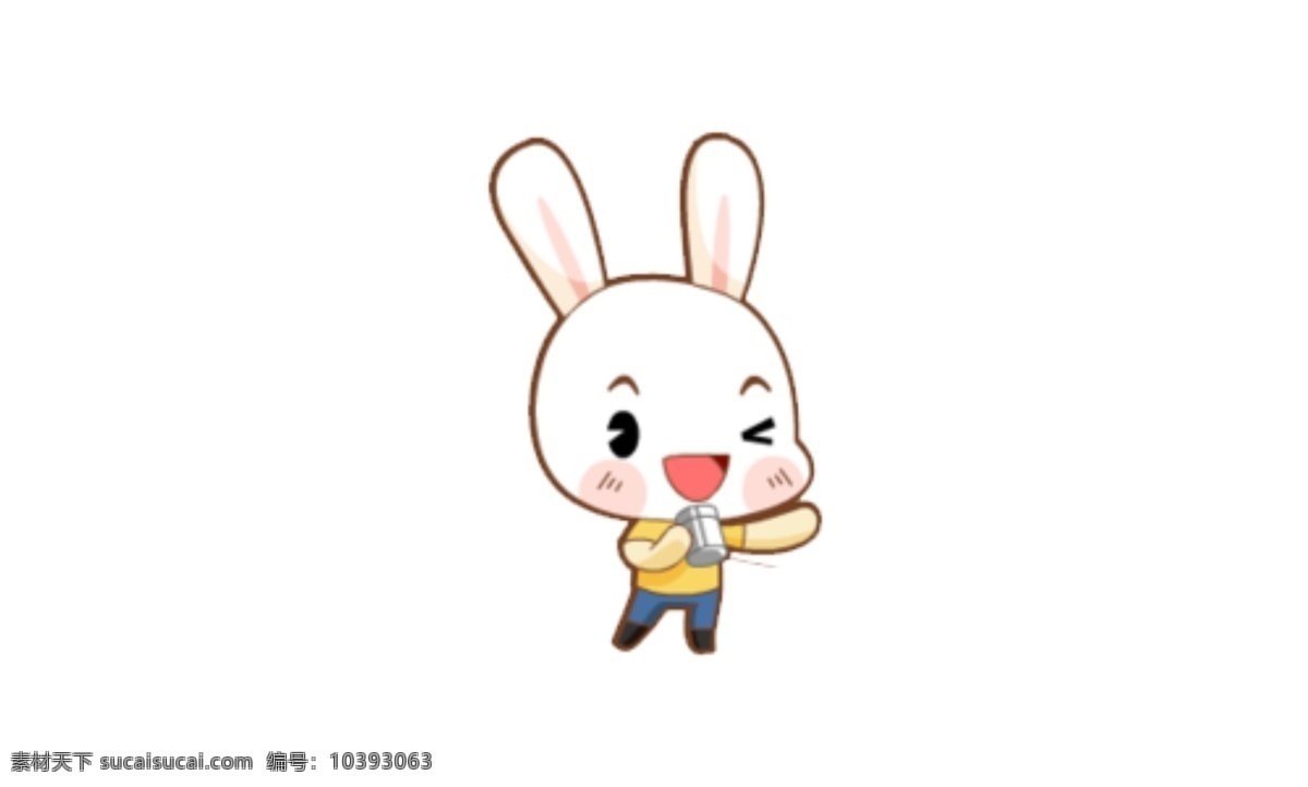 情侣小白兔 卡通图片素材 可爱情侣兔子 白色