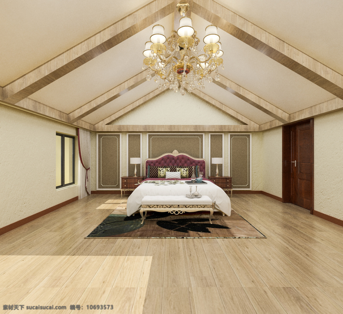 美式 卧室 效果图 模型 max 文件 max文件 欧式 卧室效果图