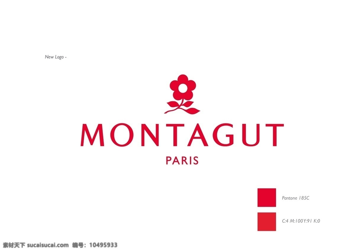 梦特 娇 最新 logo 梦特娇 montagut 法国 埃菲尔 钢笔 红色 花状标志 巴黎 paris 标志图标 企业 标志