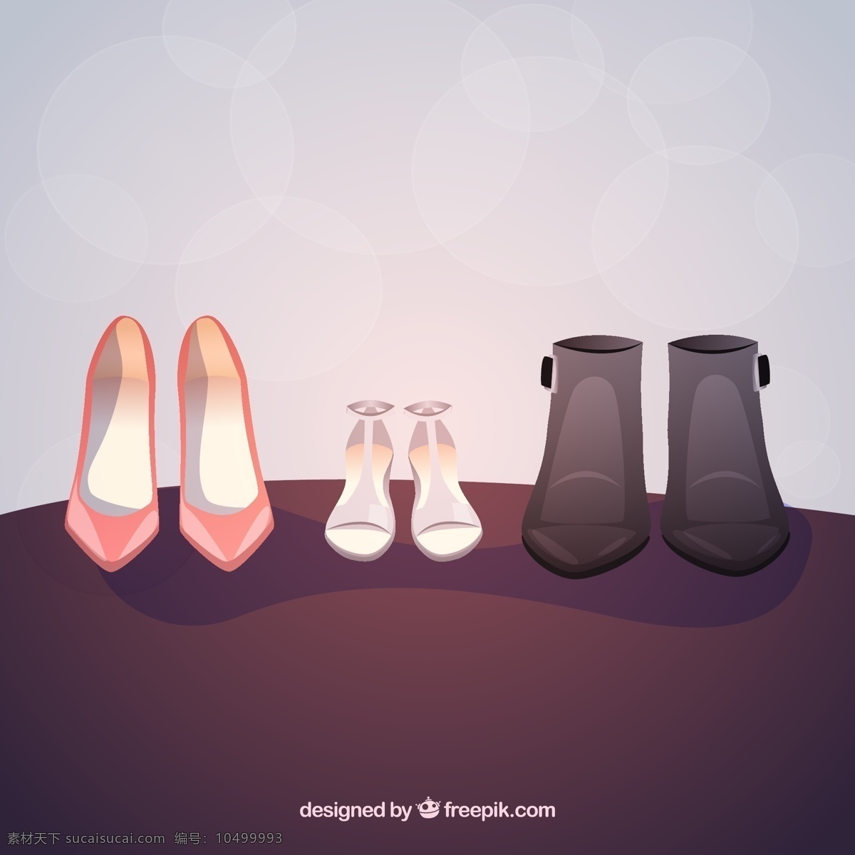 女式 鞋子 矢量 高跟鞋 凉鞋 短靴 矢量图