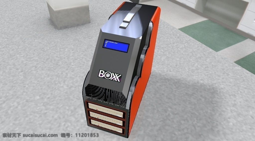 博克斯 橡木 工作站 3d模型素材 建筑模型