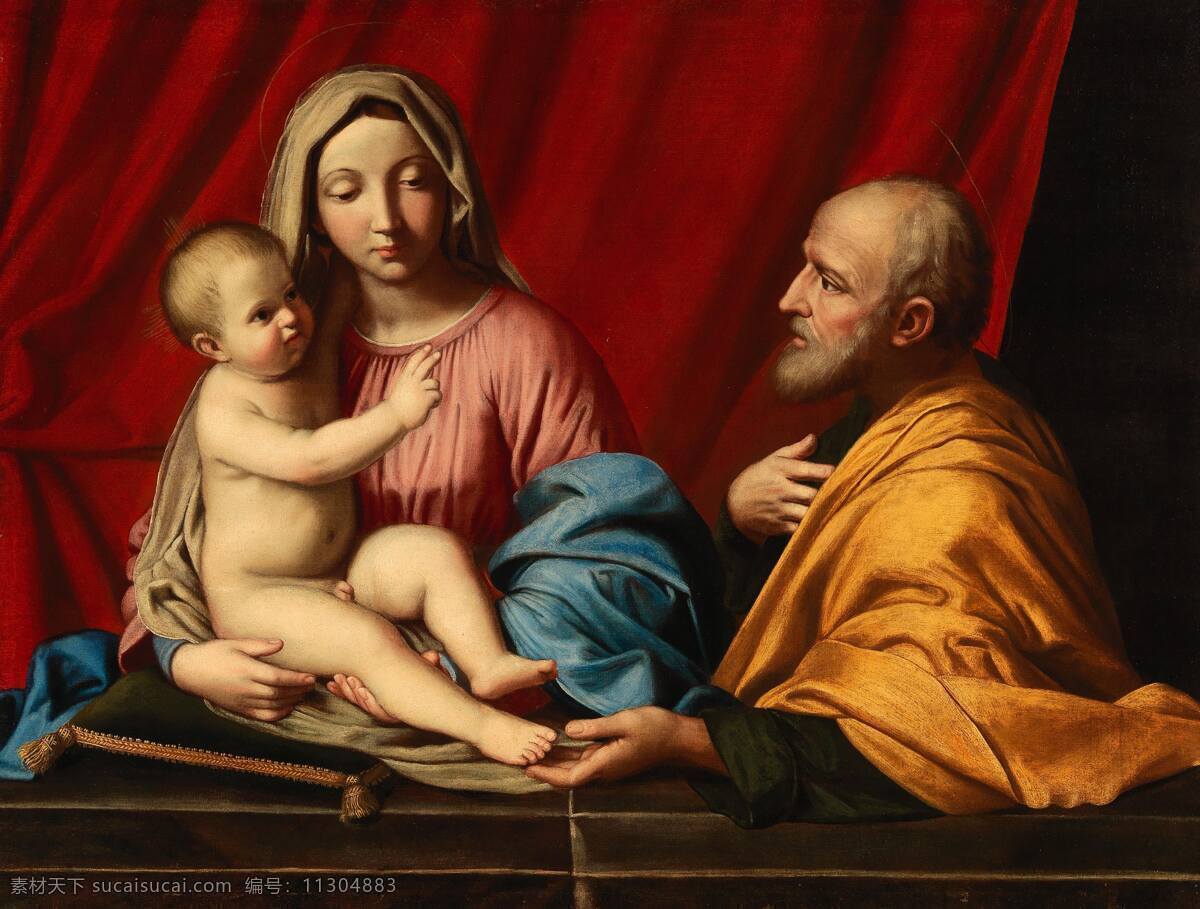 圣母与圣婴 圣经故事 圣玛丽娅 圣耶稣 圣徙 膜拜 古典油画 宗教油画 油画 文化艺术 绘画书法