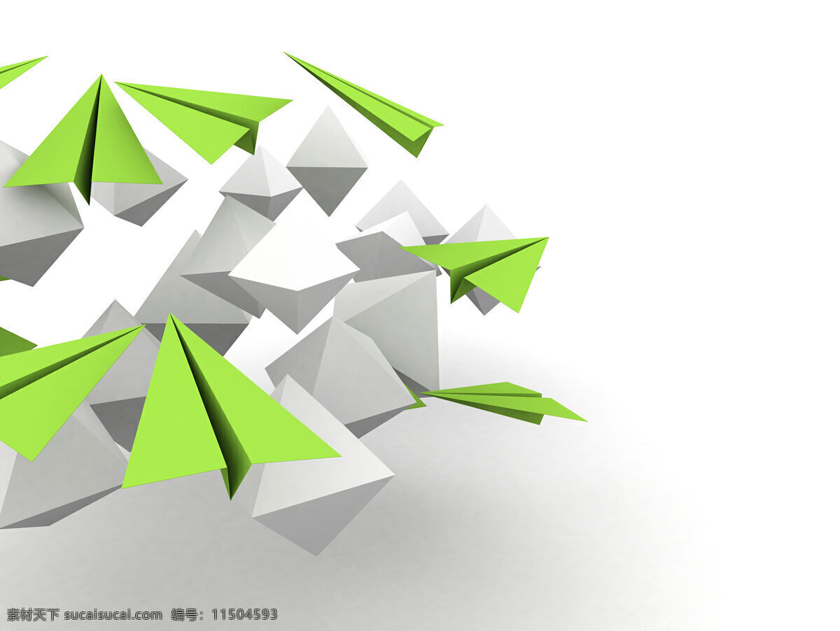 三维 立方体 纸 飞机