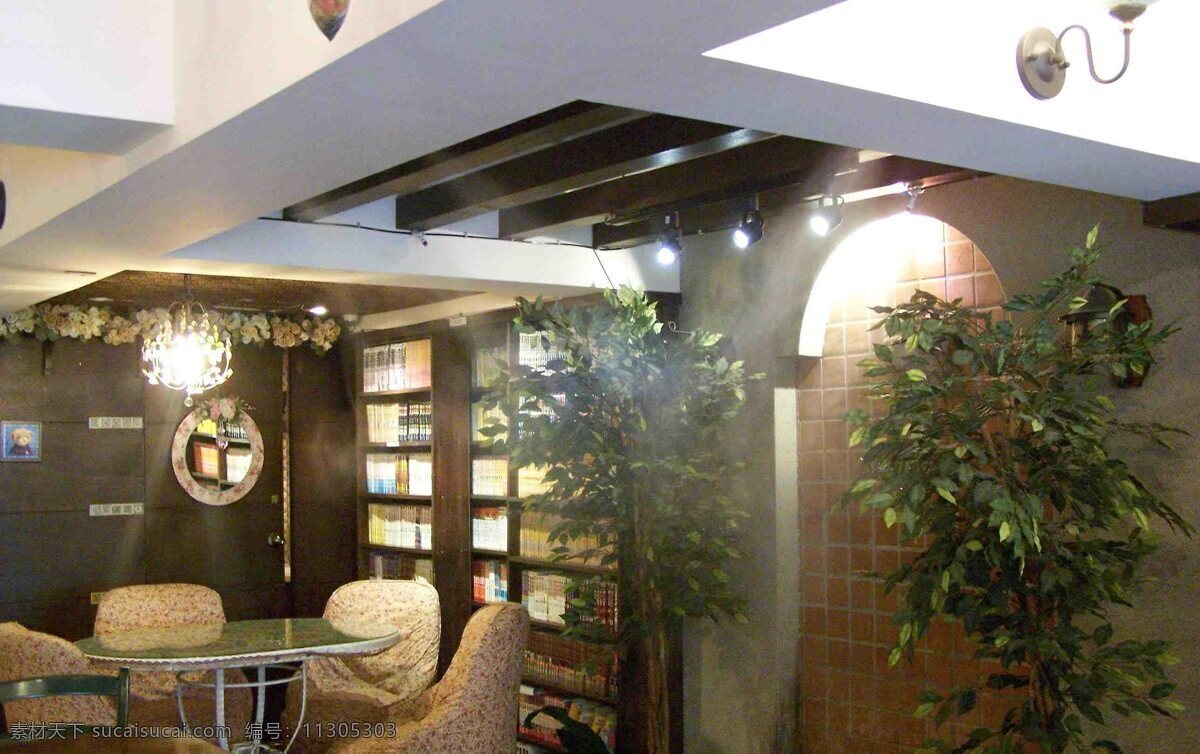 书房 餐厅 书架 装饰素材 室内设计