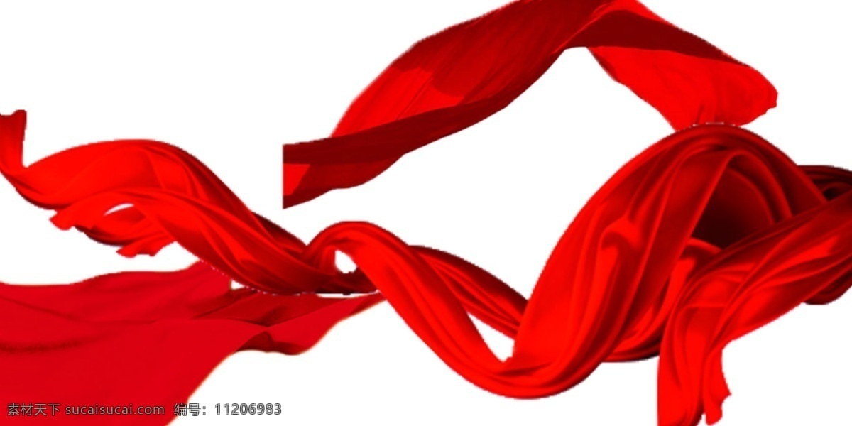红飘带 3种 古风 喜庆 点缀 装饰
