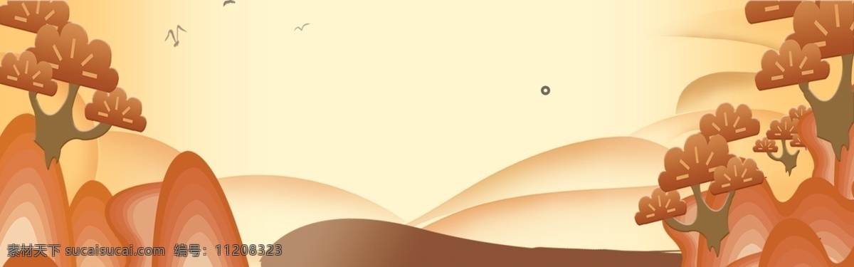 简约 秋季 促销 banner 背景 金秋 旅游 唯美 秋天 清香秋韵 时尚金秋 树