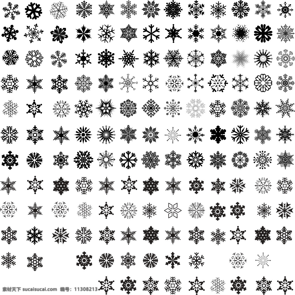 各种 雪花 矢量 平面设计素材 印刷素材 星星 矢量图 星星矢量图 抽象 花型