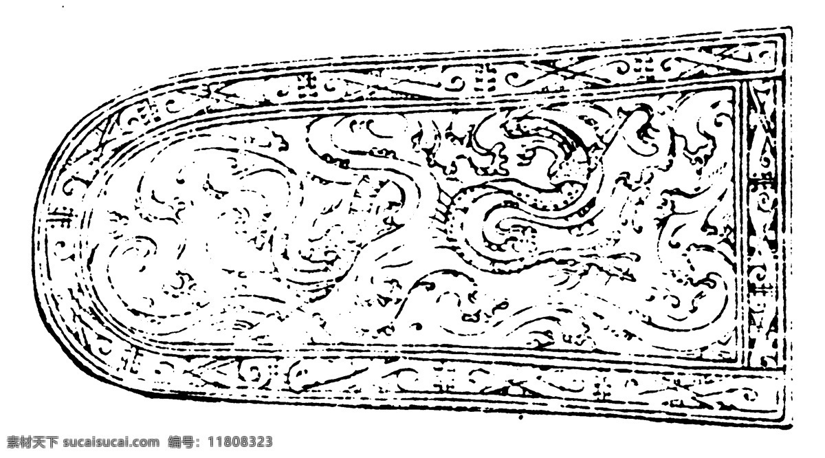 器物图案 秦汉时期图案 中国传统图案 图案232 图案 设计素材 装饰图案 书画美术 白色