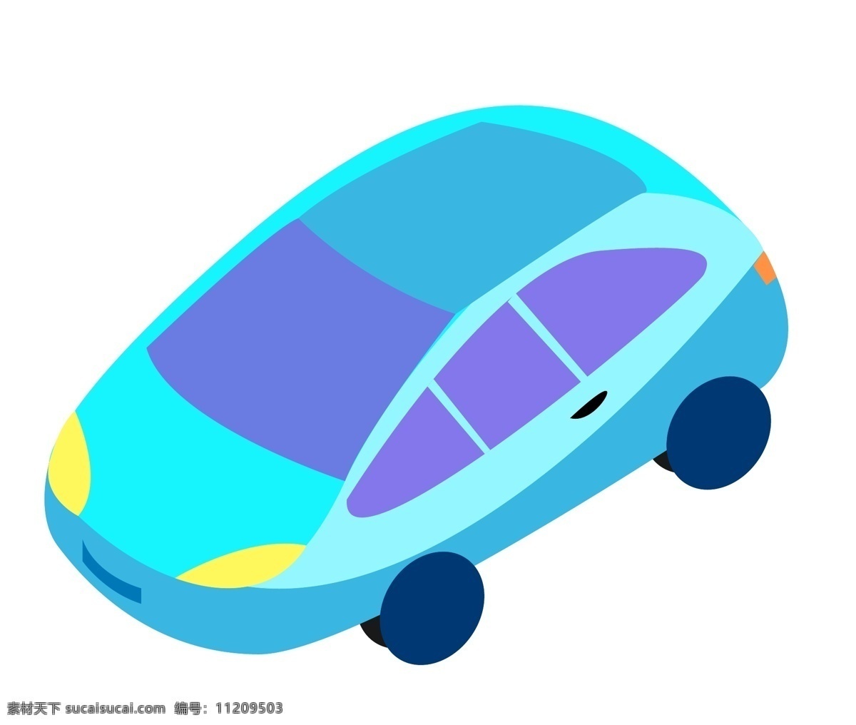蓝色 汽车装饰 插画 蓝色的汽车 漂亮的汽车 汽车插画 立体汽车 卡通汽车 交通工具