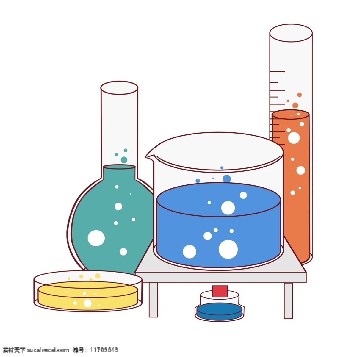 化学 仪器 加热 插画 加热的液体 卡通插画 化学仪器 化学器具 化学工具 化学实验 大号的量杯