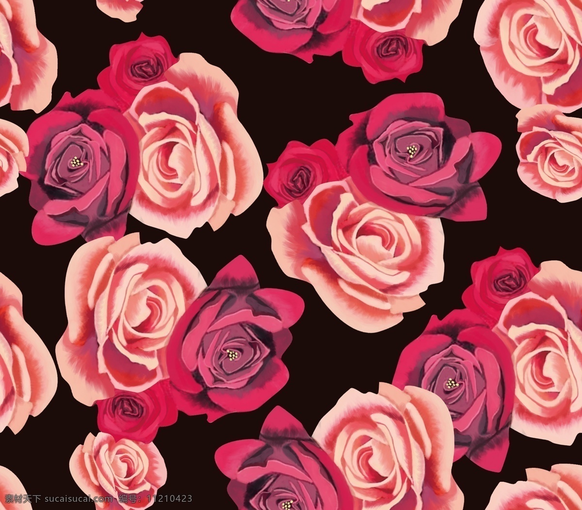 数码印花 粉玫瑰 紫玫瑰 手绘花 玫瑰花 标志图标 其他图标