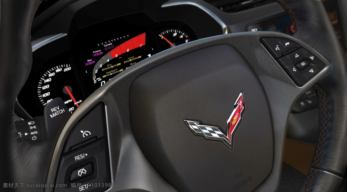 方向盘 豪车 交通工具 轿车 汽车 世界名车 特写 雪佛兰 2014chevroletcorvettec7stingray 超级跑车 豪华车 轿跑车 现代科技 节日素材