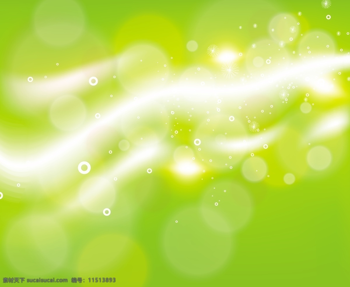绿色 梦幻 背景 矢量图 3lian 动感流线 高光 光晕 丝带 素材图片 星光 花纹花边