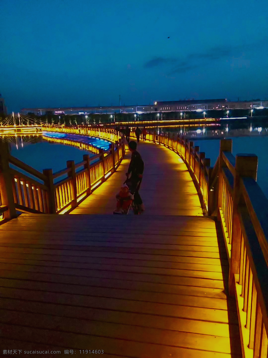公园夜景 唯美夜景 灯光 夏天 桥 旅游摄影 国内旅游