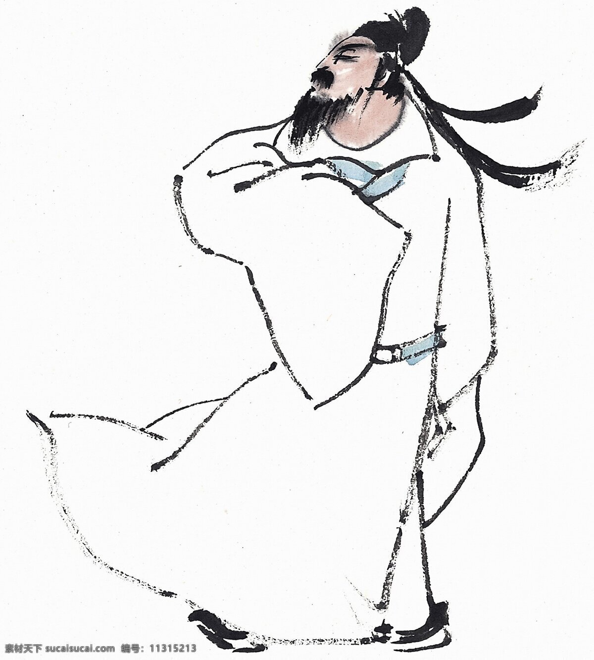 古典水墨丹青 水墨 古典 中国画 白色