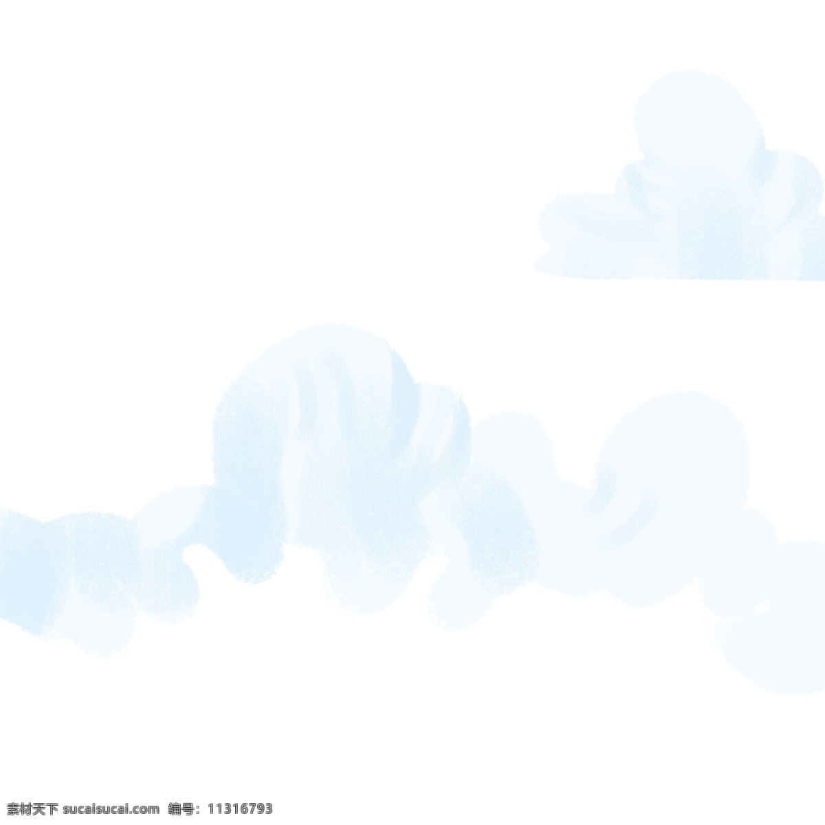 白色 创意 漂浮 云朵 元素 装饰 光泽 卡通插画 云雾 气体