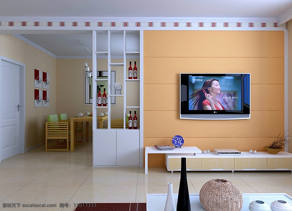影视墙效果图 影视墙 电视柜 隔断 室内设计 环境设计