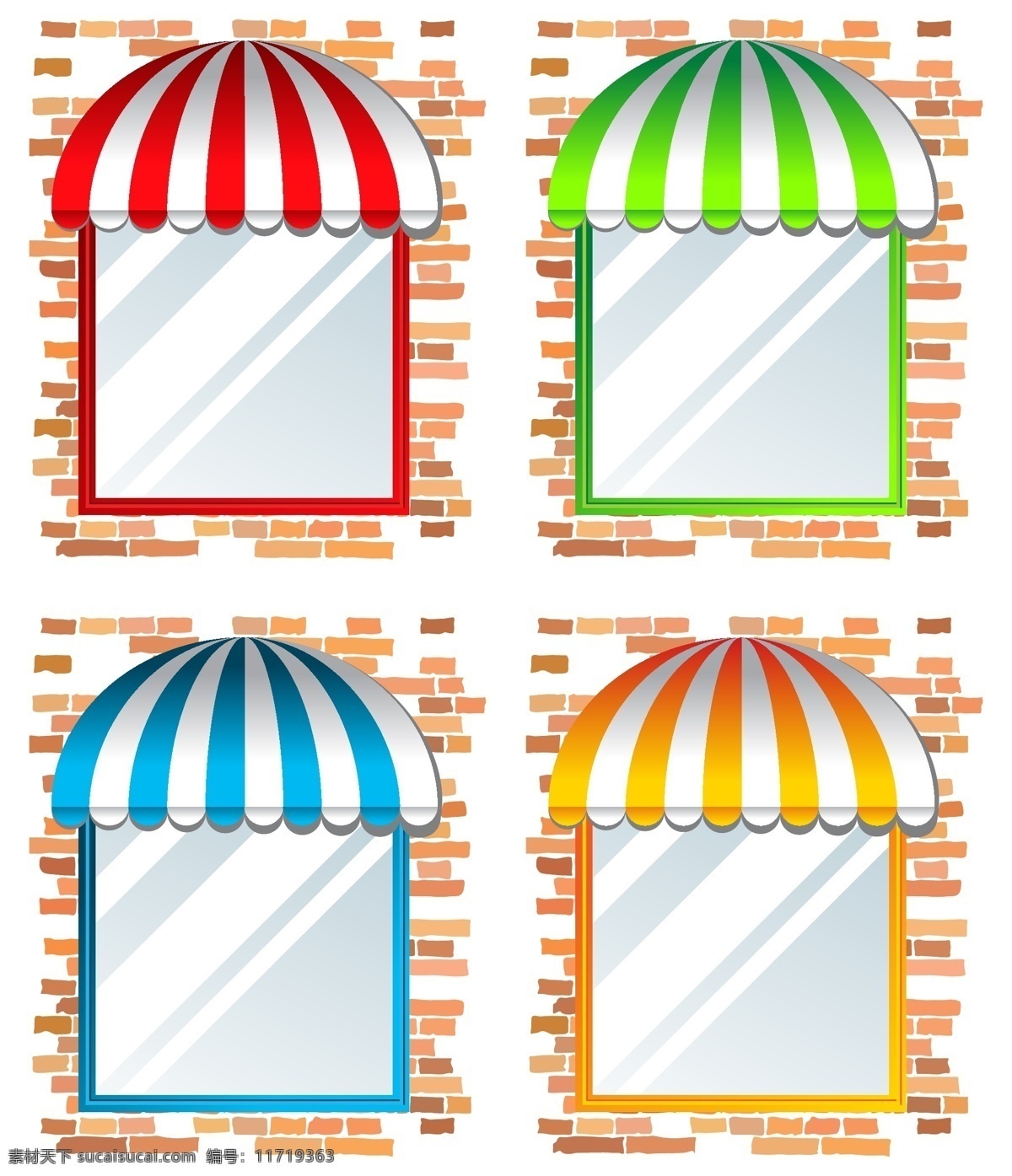 矢量 窗口 彩色 雨蓬 设计素材 窗户 窗台 矢量素材 篷子 海报 其他海报设计