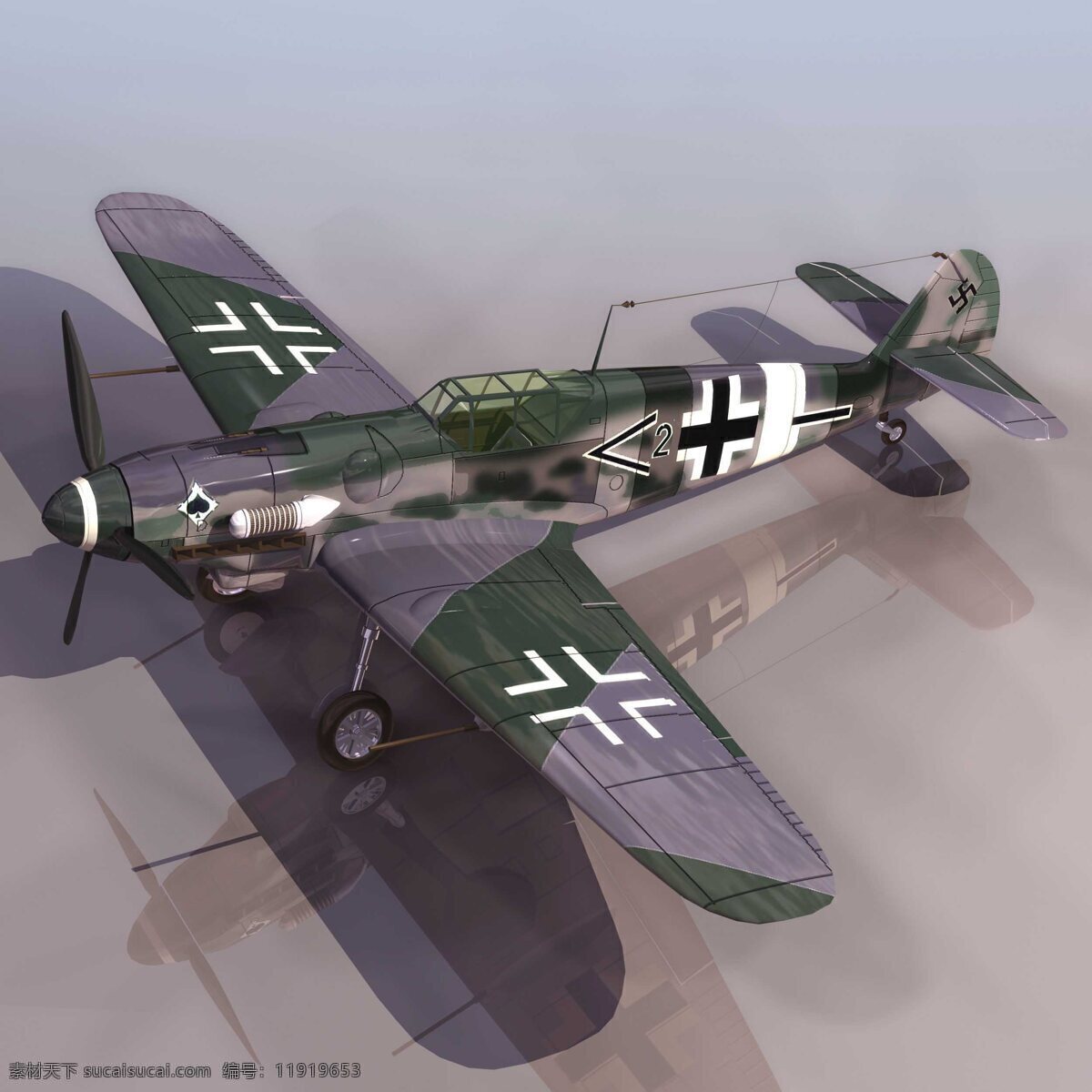 纳粹免费下载 军事模型 战斗机 纳粹 bf109g 空军武器库 3d模型素材 其他3d模型