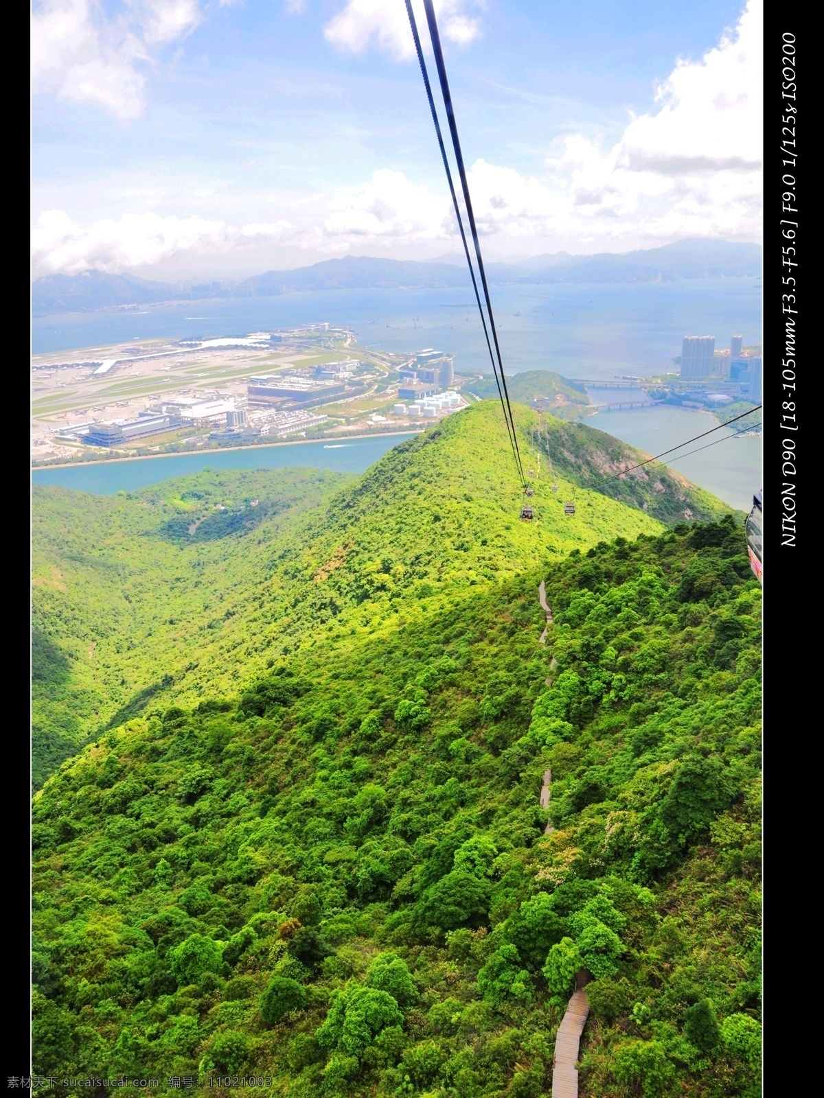 香港 山 海 缆车 天空 绿色 太平山 太平山缆车 国内旅游 旅游摄影