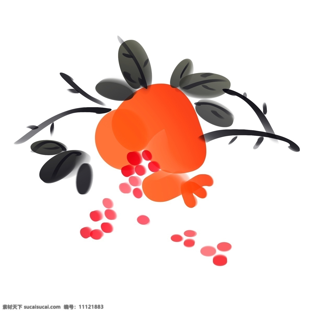 水墨石榴画 水墨 石榴 中国画