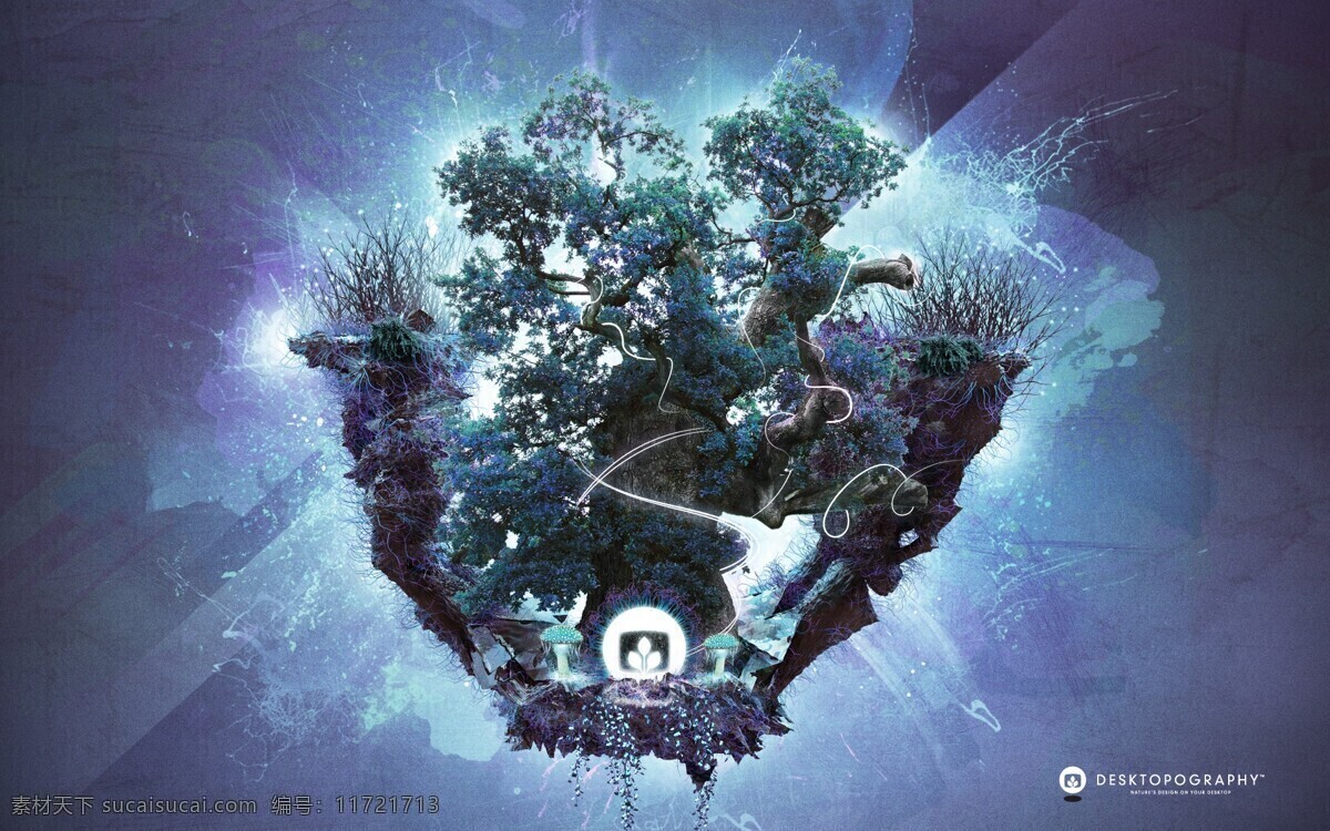 光线免费下载 光线 科技 蓝色 虚幻 植物 现代科技