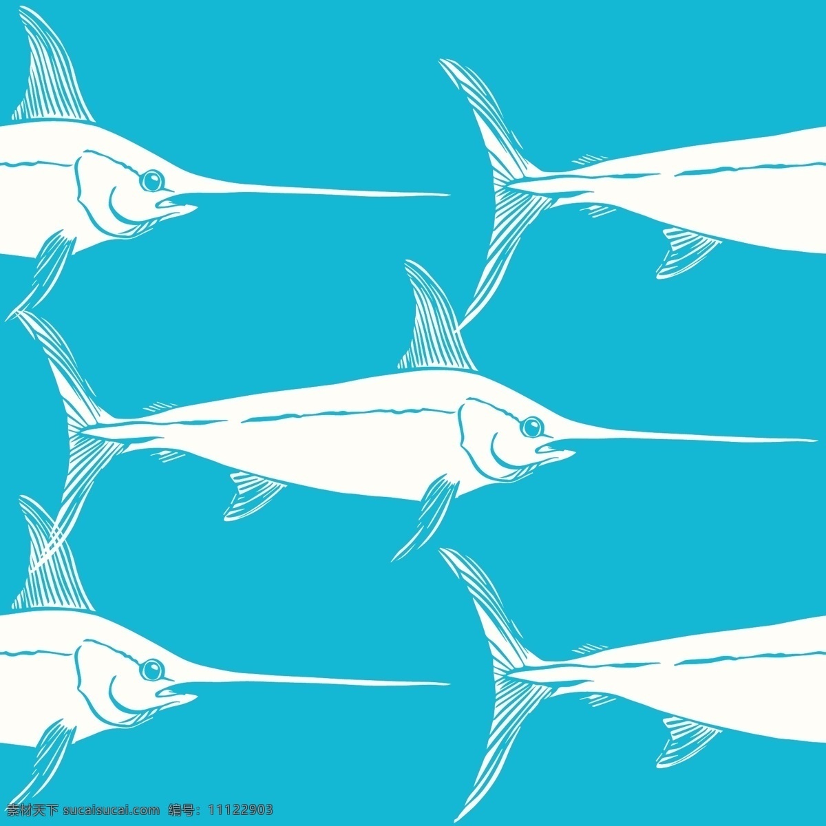 旗鱼图案设计 背景 图案 蓝色背景 蓝色 海洋 动物 壁纸 颜色 多彩的背景 无缝的图案 图案背景 无缝 蓝色图案 背景色