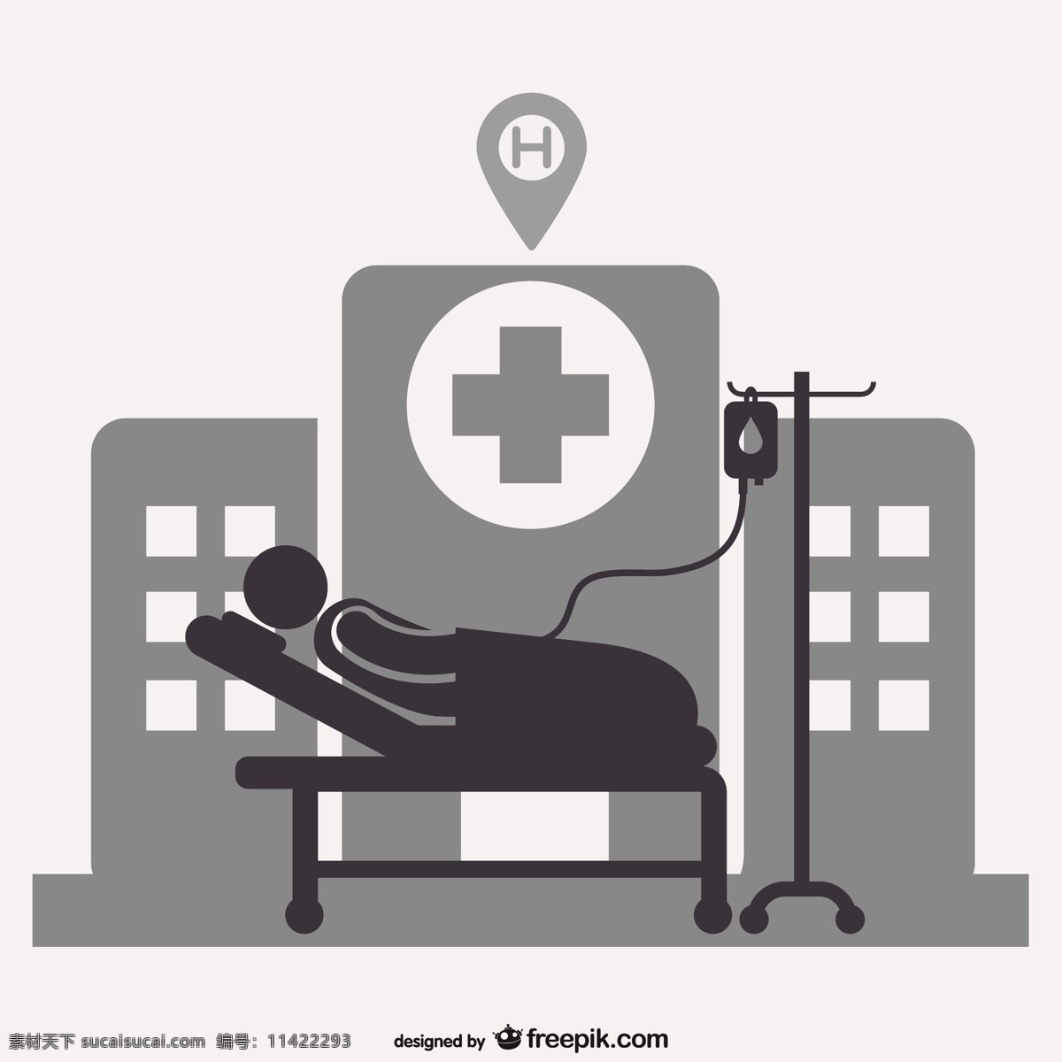 医院 病人 剪影 图标 建筑 几何 医疗 家庭 模板 平面 轮廓 布局 标志 插图 家庭图标 图形 平面图标 白色
