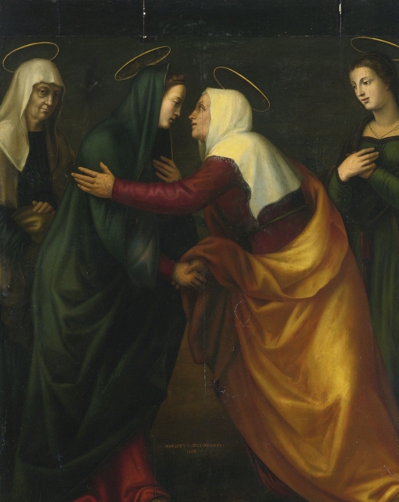 圣母玛丽娅 圣母与圣徙 光环 圣经故事 古典油画 油画 绘画书法 文化艺术
