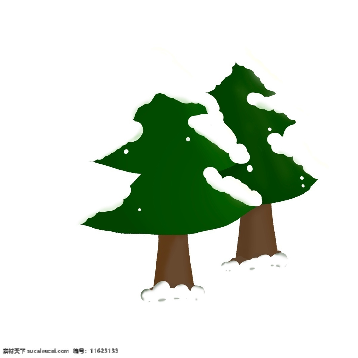 手绘 卡通 冬季 圣诞节 雪 树 儿童 绘 装饰 元素 冬 松树 圣诞树 卡通树 雪树 圣诞节树 卡通雪树 手绘树 手绘雪树 设计元素 装饰元素
