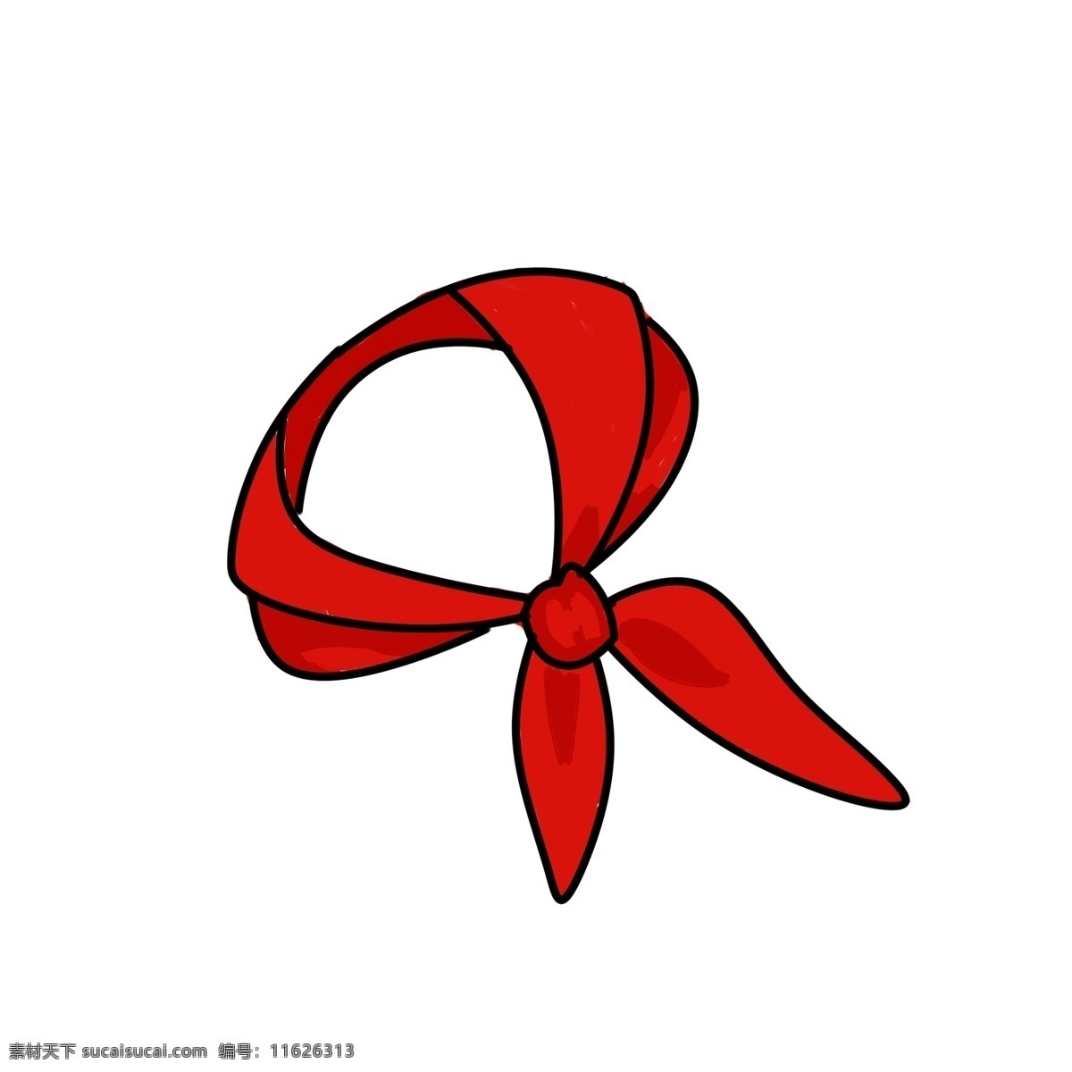 红领巾卡通 红色 小学生 卡通 简洁 学习 礼仪