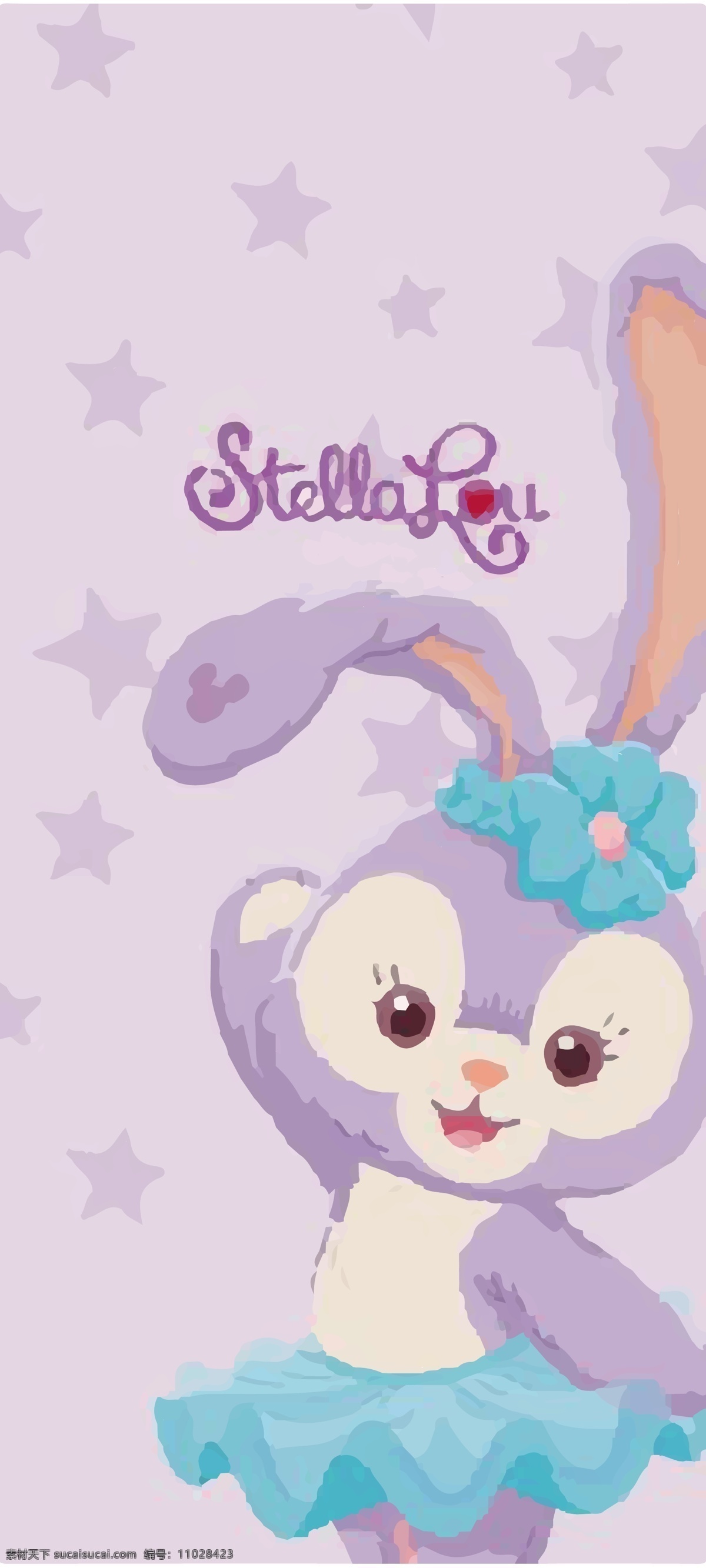 星 戴 露 星戴露 迪士尼 兔子 芭蕾兔 粉紫色兔子 动漫动画 动漫人物
