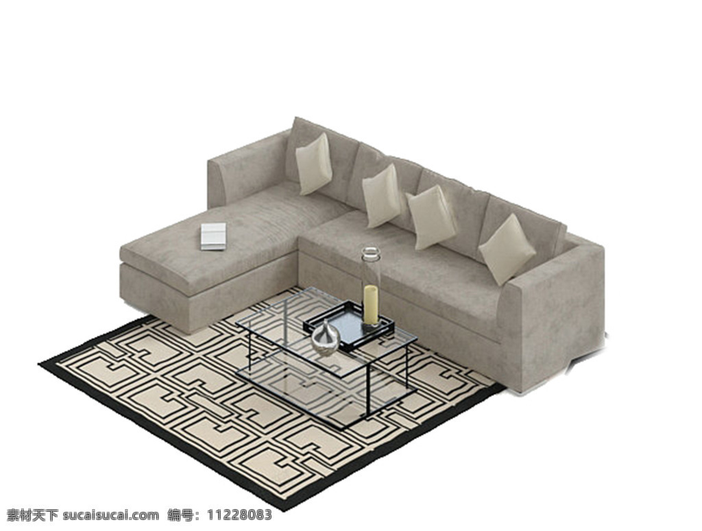 家居 沙发 模型 模板下载 素材图片 沙发模型 家居沙发 现代沙发 max 白色